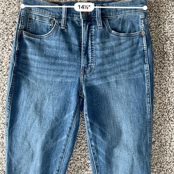 Madewell 10” High Rise Skinny Jeans - Medium Wash - Size 27 - Classic Minimal - Picture 9 of 11